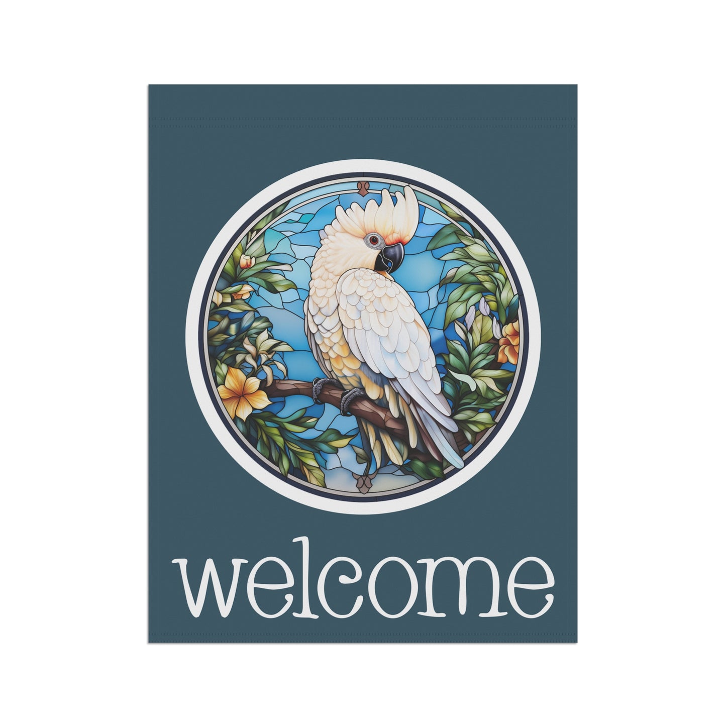 Cockatoo Welcome 2-Sided Garden & House Flag/Banner