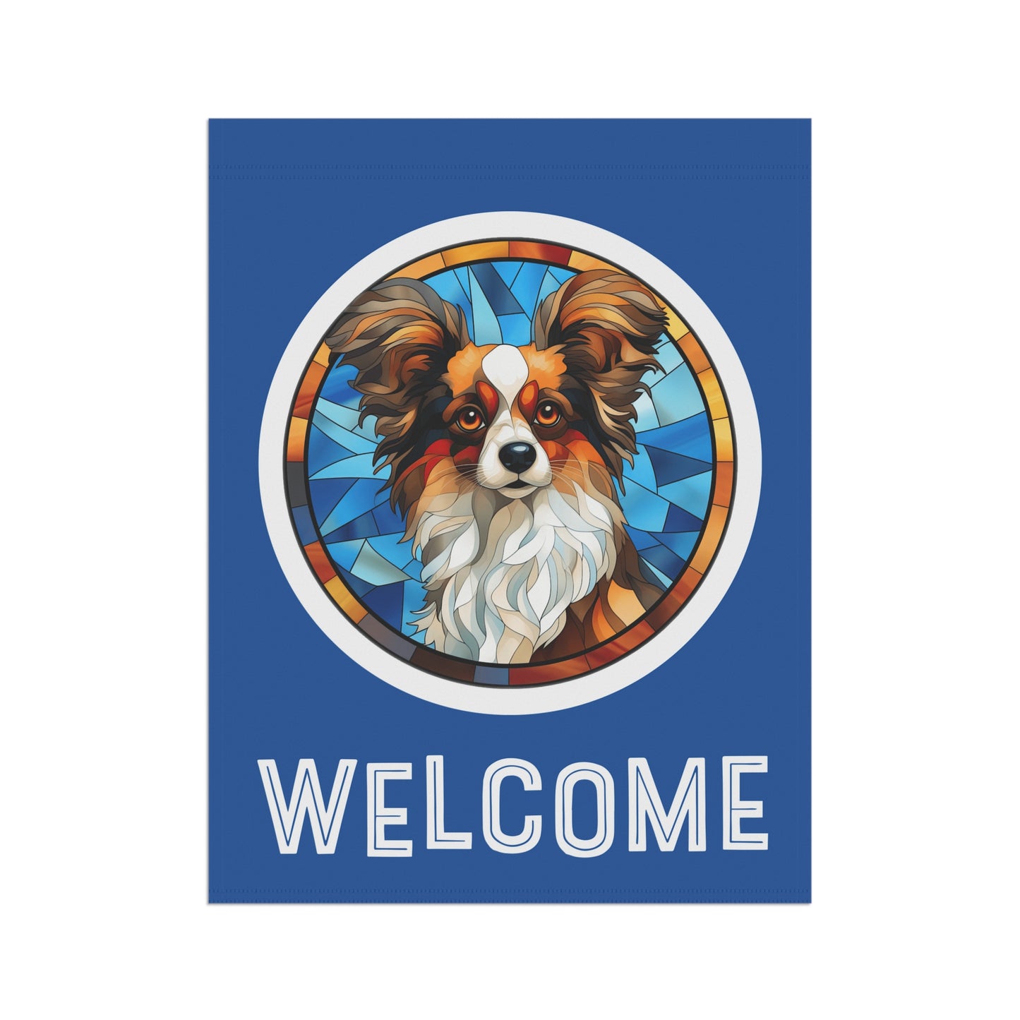 Papillon Welcome 2-Sided Garden & House Flag/Banner