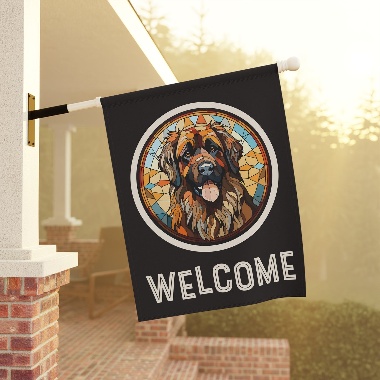 Leonberger Welcome 2-Sided Garden & House Flag/Banner