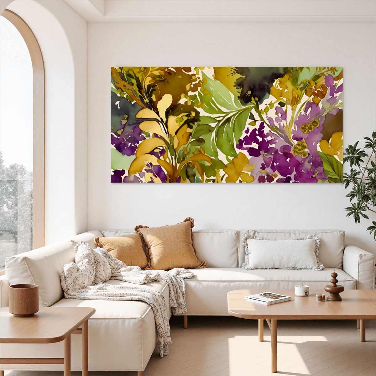 60" x 30" Printed Canvas Fabric Wall Art - No Frame (Made in USA)