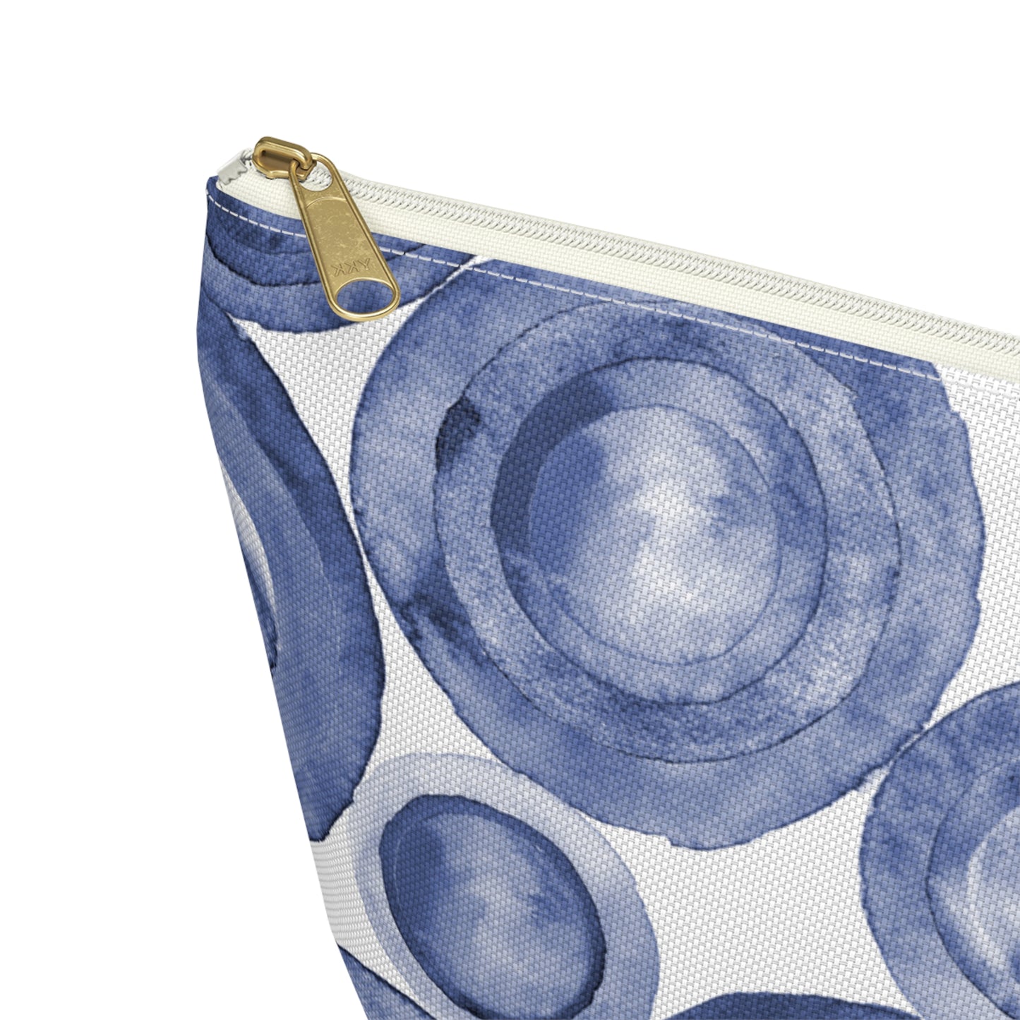 Indigo Swirls Accessory Pouch w T-bottom