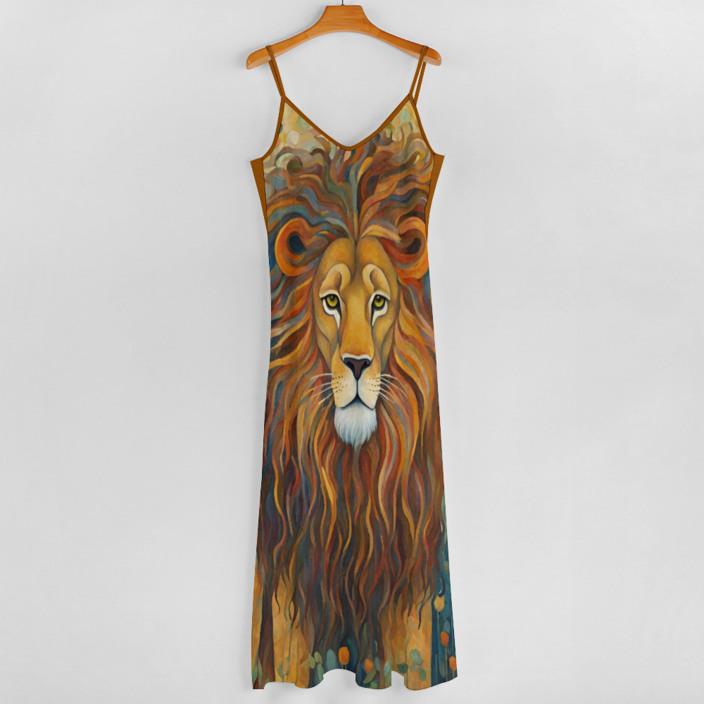 Lion's Mane Women's Summer Fashion Maxi Slip Dress