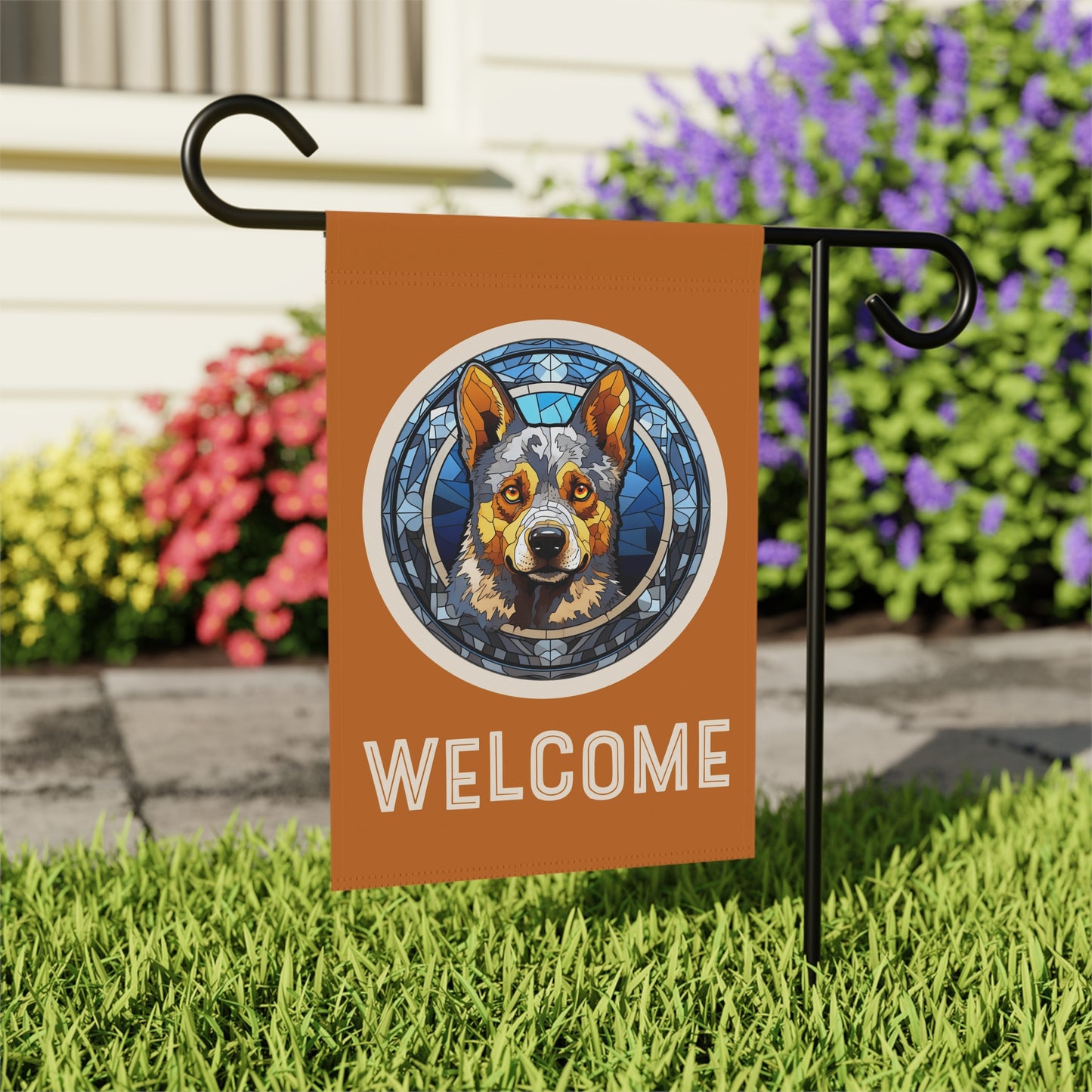 Australian Cattle Dog Welcome 2-Sided Garden & House Flag/Banner