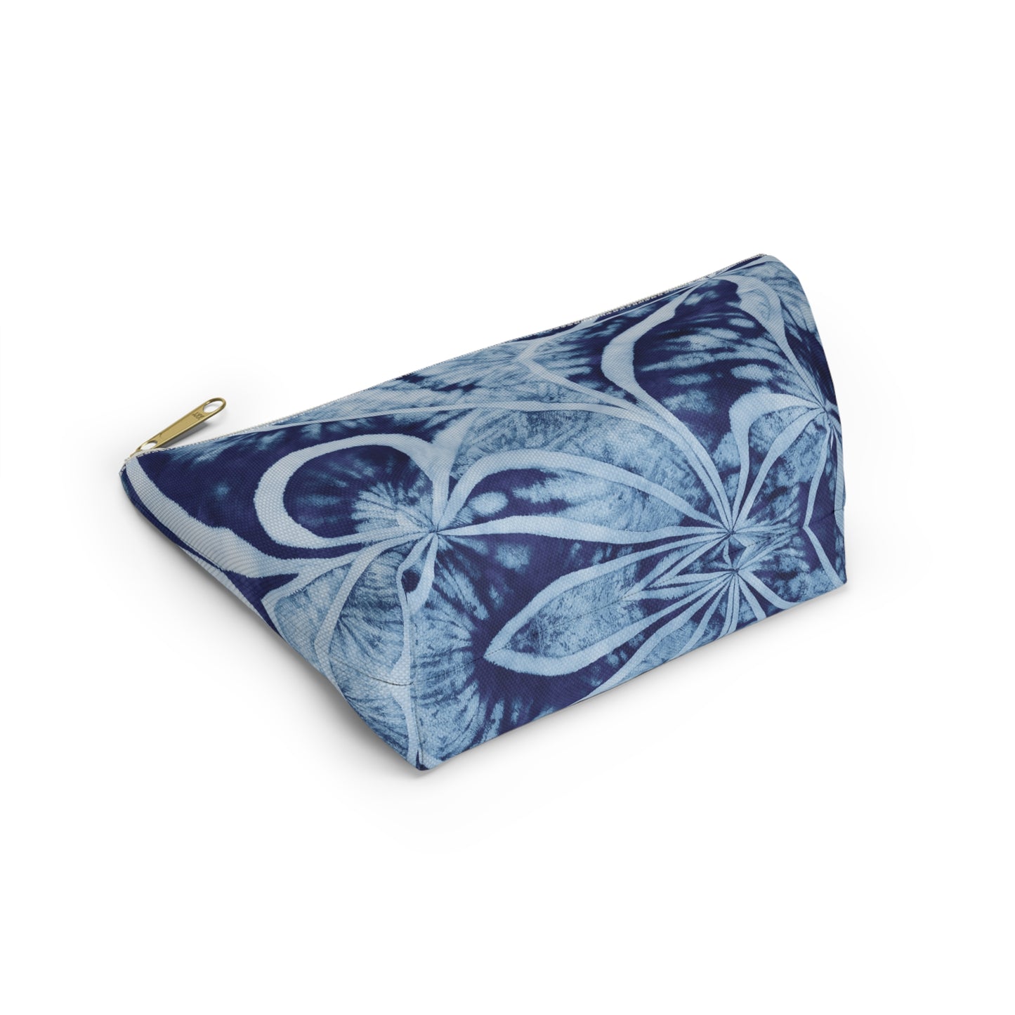 Shibori Indigo Accessory Pouch w T-bottom