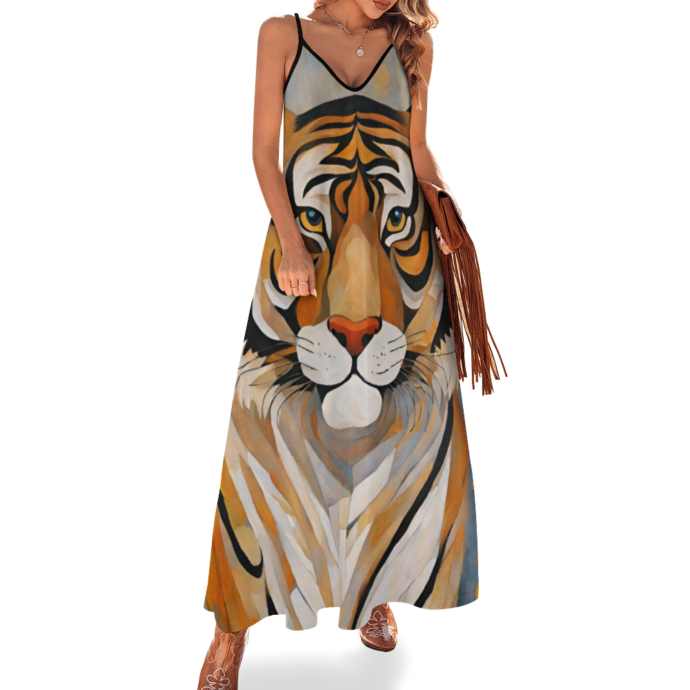 The Tiger Women's Summer Fashion Maxi Slip Dress
