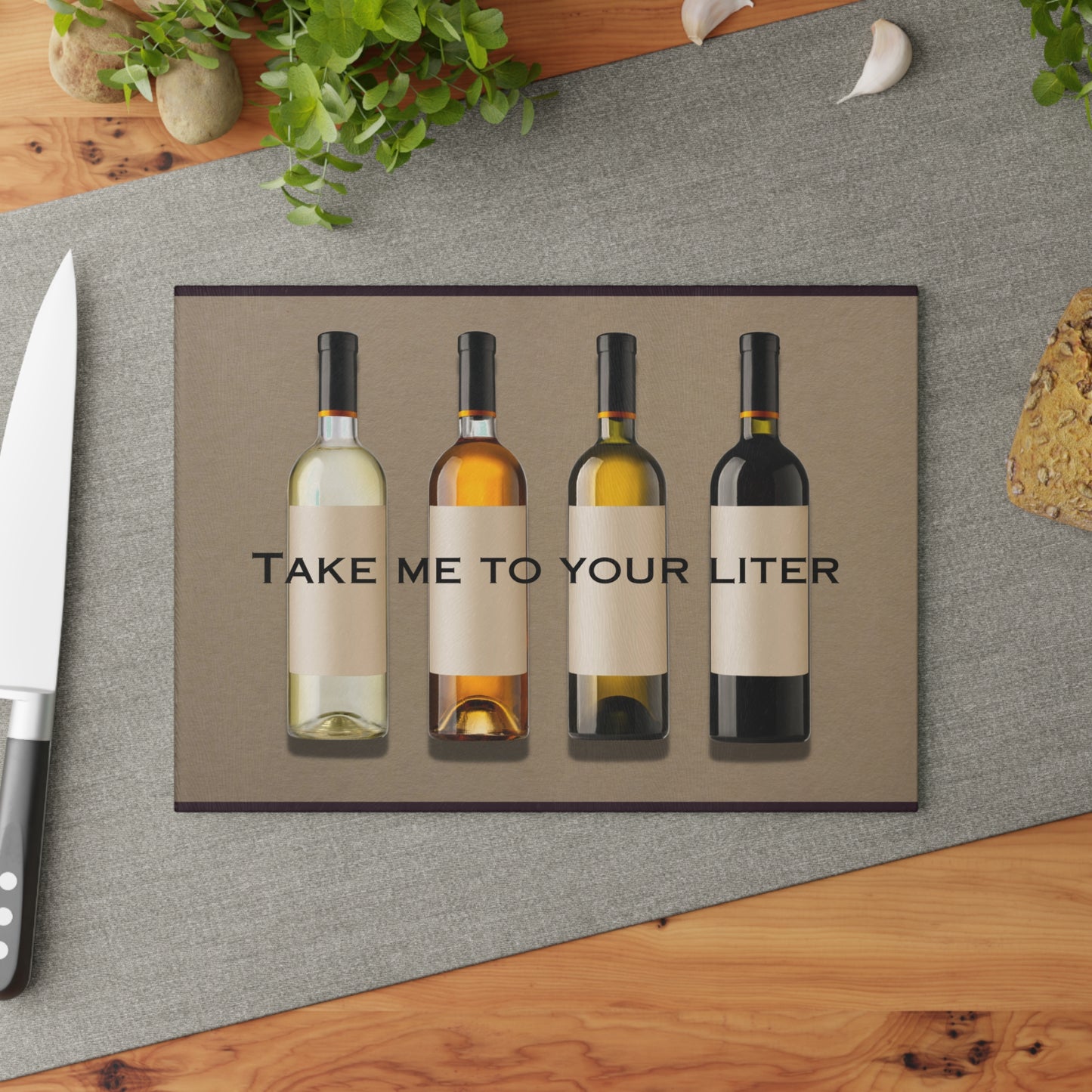 Take Me to Your Liter Tempered Glass Cutting Board