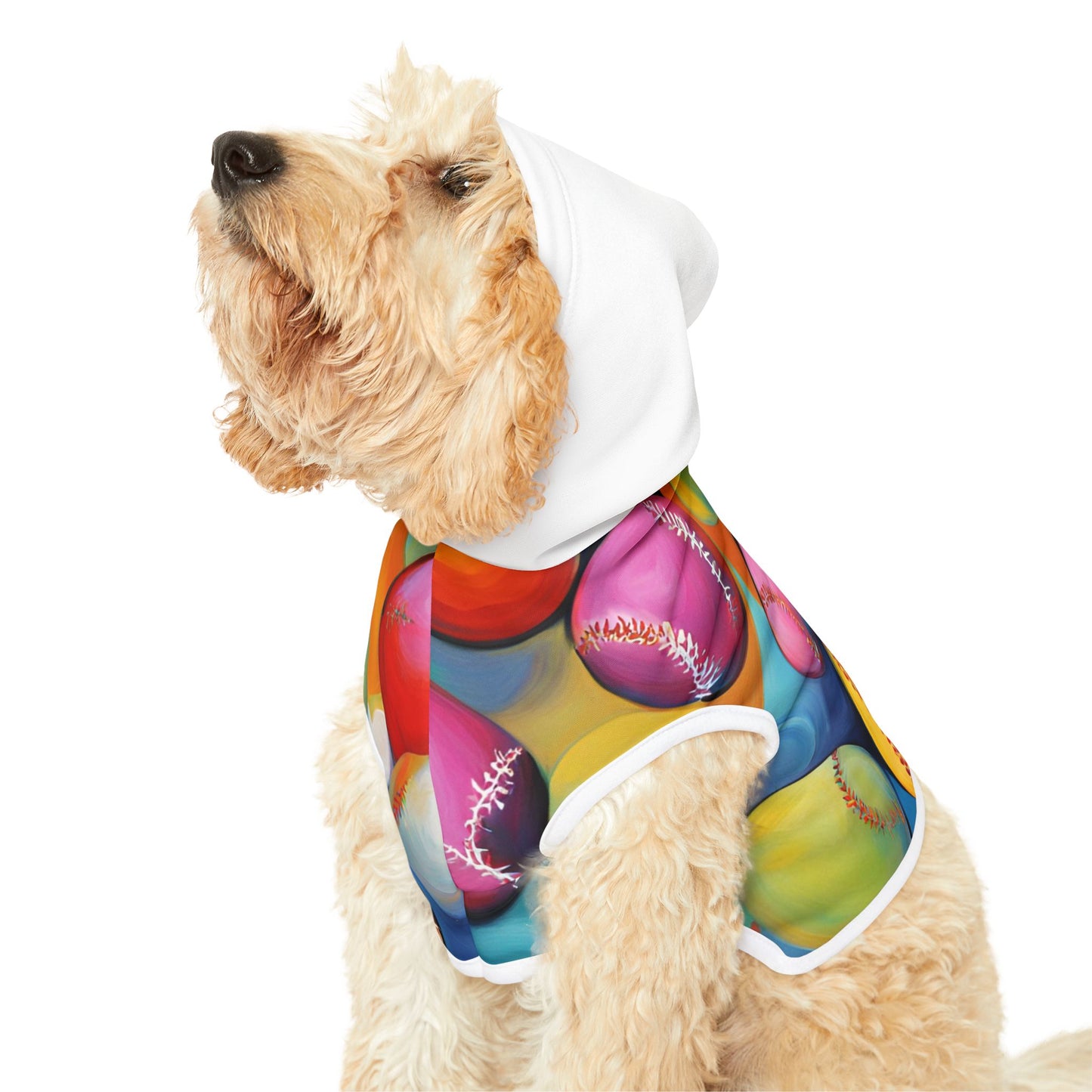 Bright Softballs Pet Hoodie