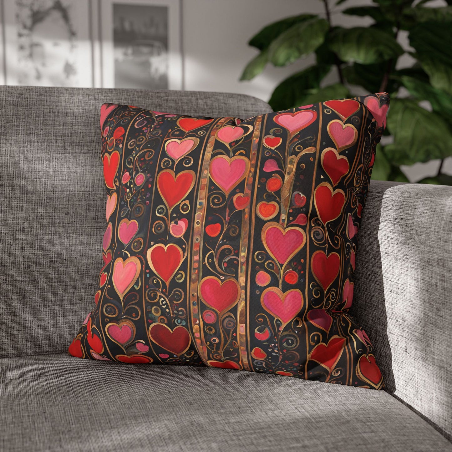 Lotta Love Square Poly Canvas Pillowcase