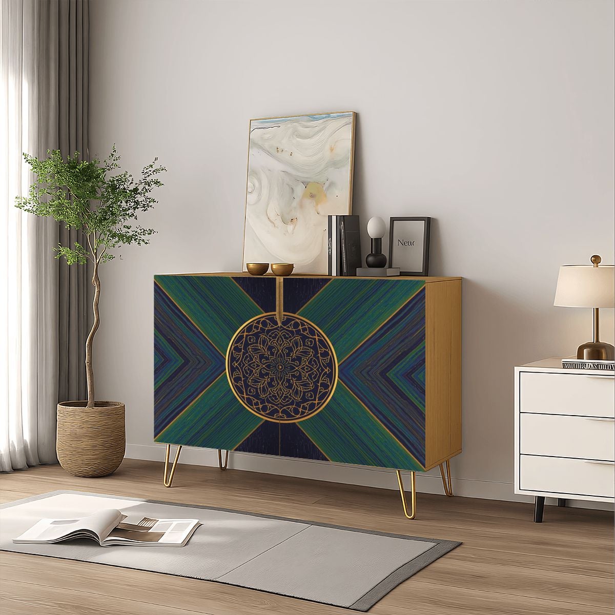 Modern Wooden Storage Cabinet (Made in USA)