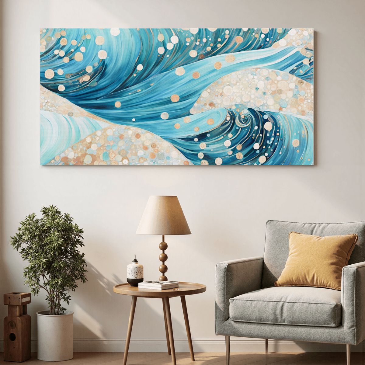 60" x 30" Printed Canvas Fabric Wall Art - No Frame (Made in USA)