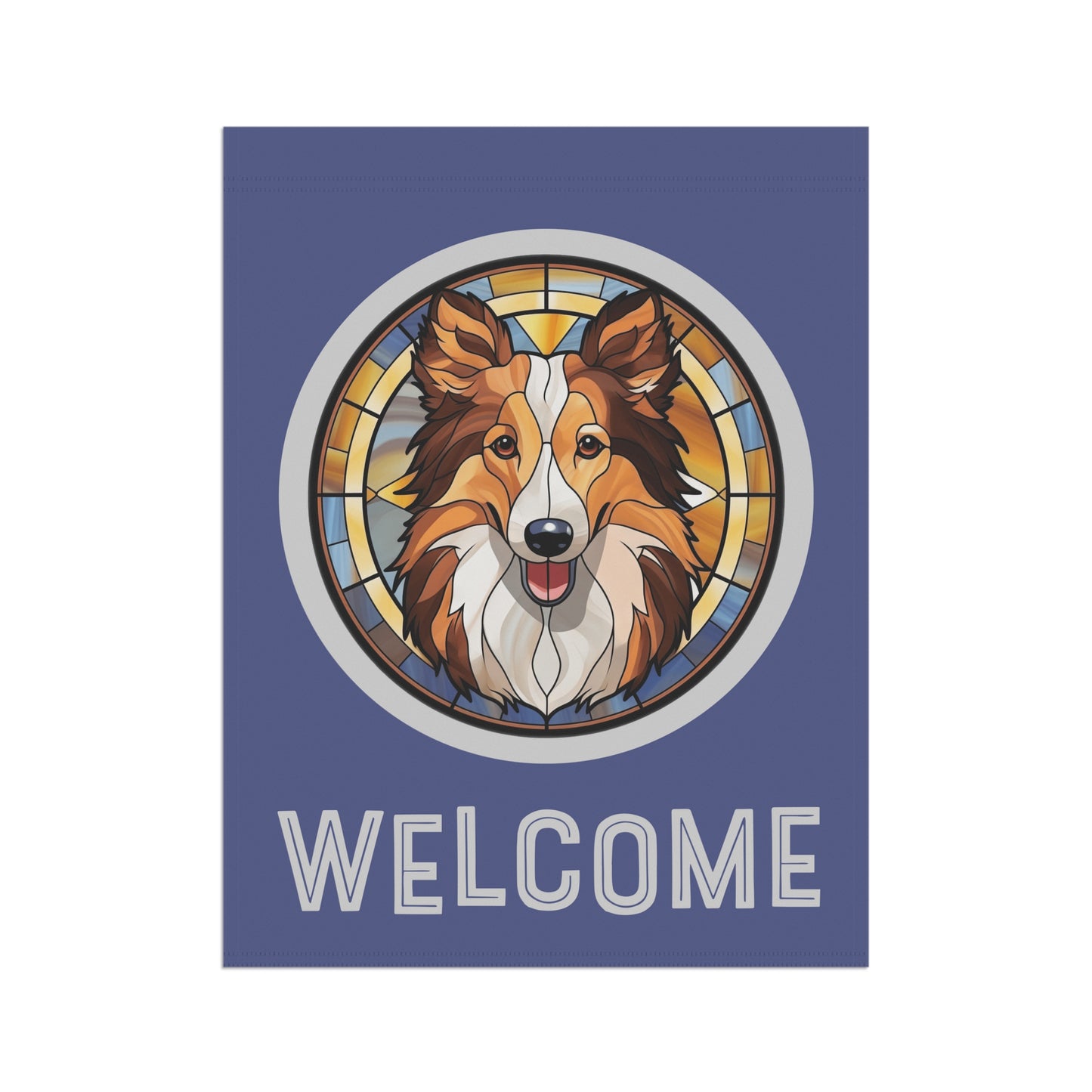 Shetland Sheepdog Welcome 2-Sided Garden & House Flag/Banner