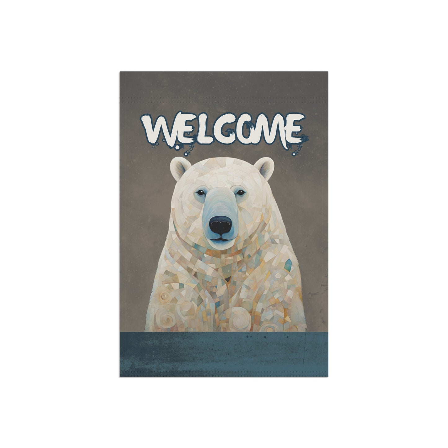 Polar Bear Welcome 2-Sided Garden & House Flag/Banner