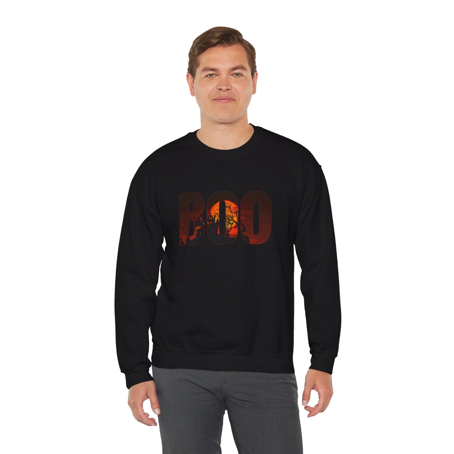 Full Moon BOO Unisex Heavy Blend™ Crewneck Sweatshirt