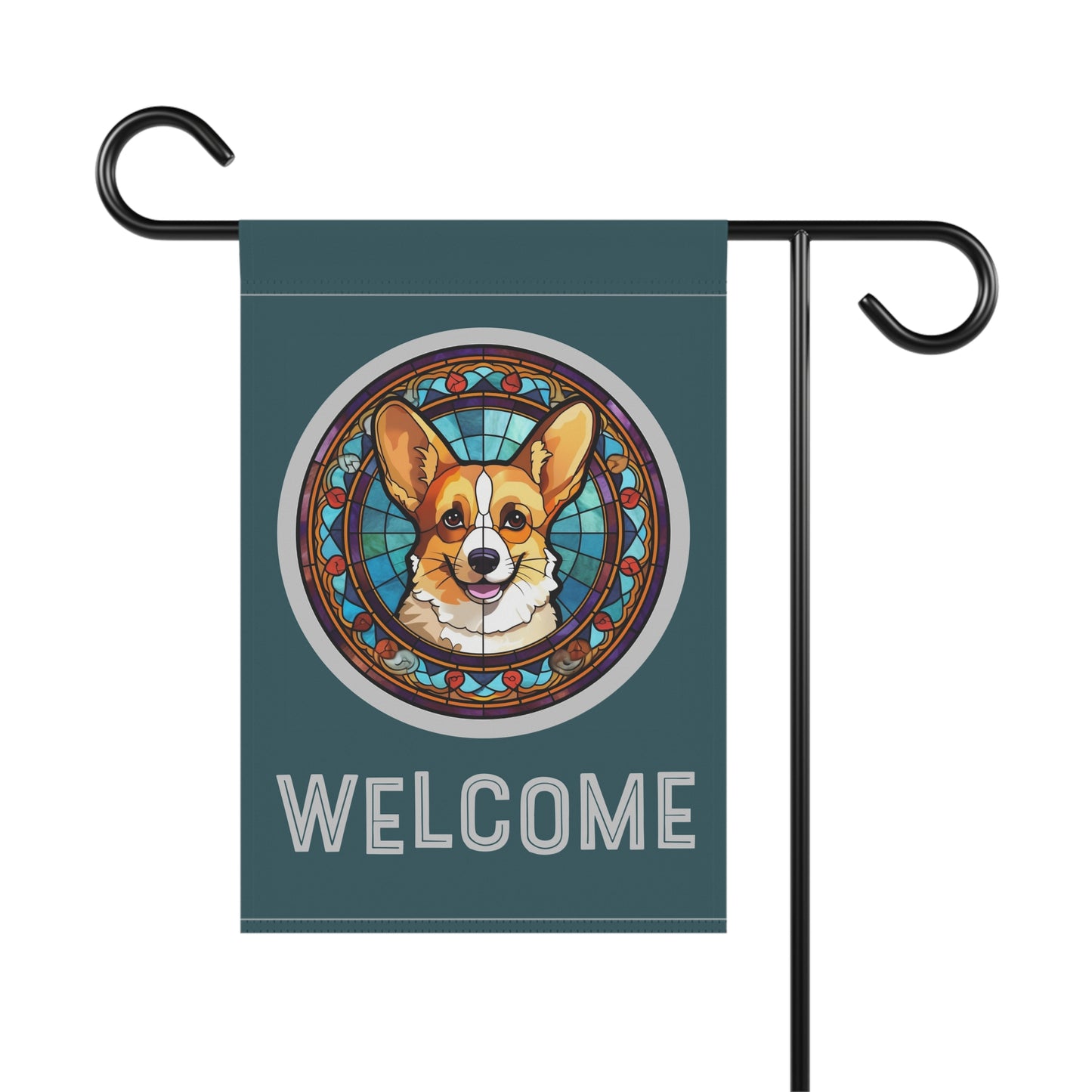 Corgi Welcome 2-Sided Garden & House Flag/Banner