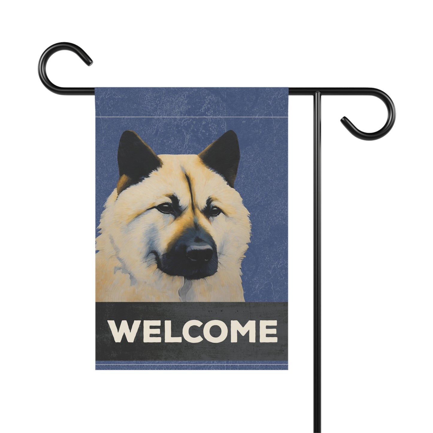 Akita Welcome 2-Sided Garden & House Flag/Banner