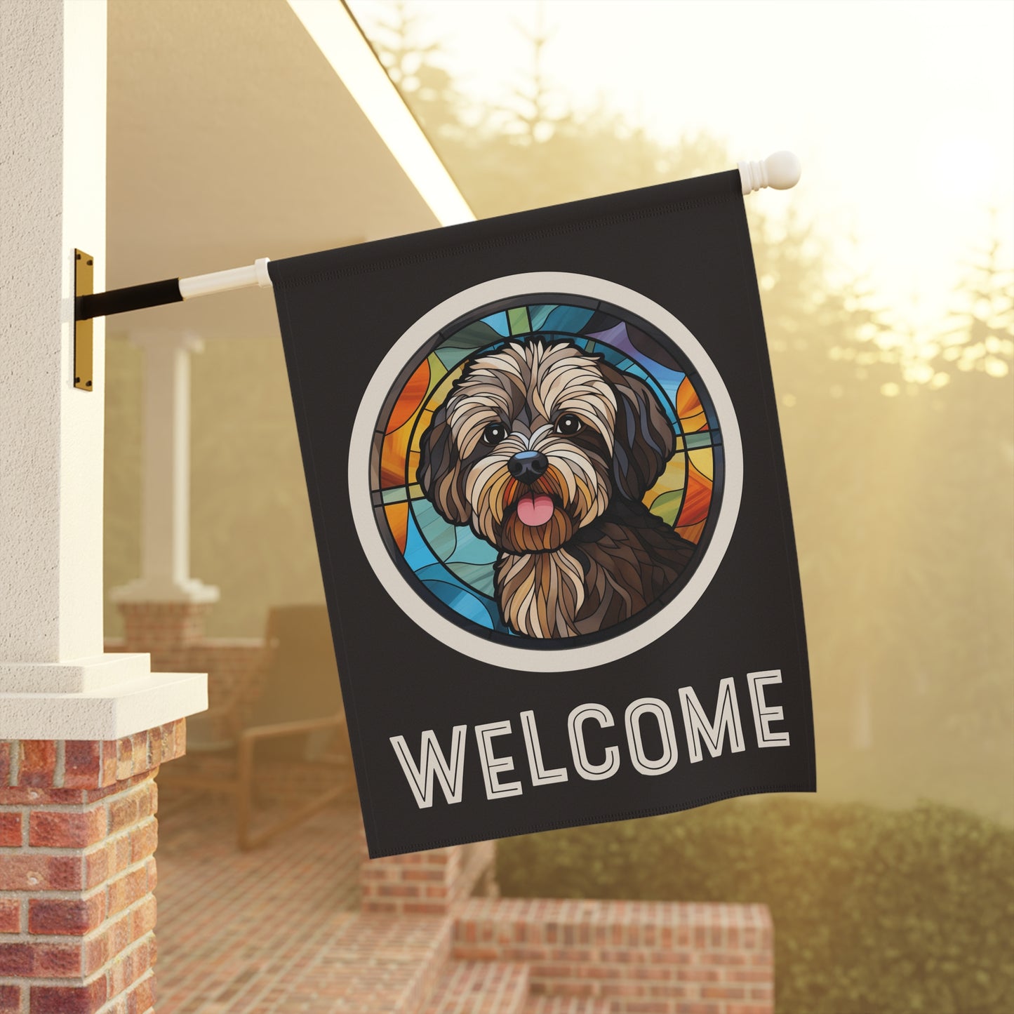 Havanese Welcome 2-Sided Garden & House Flag/Banner