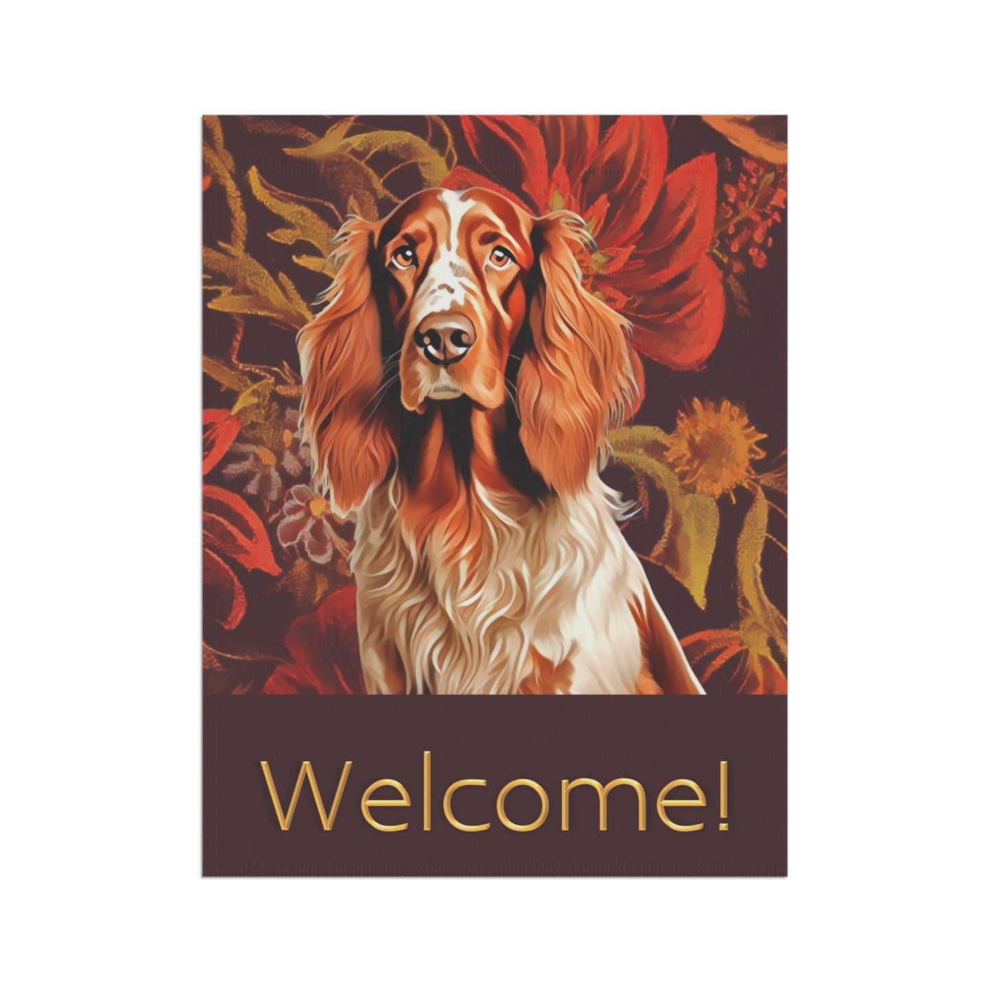 Irish Setter Welcome 2-Sided Garden & House Flag/Banner