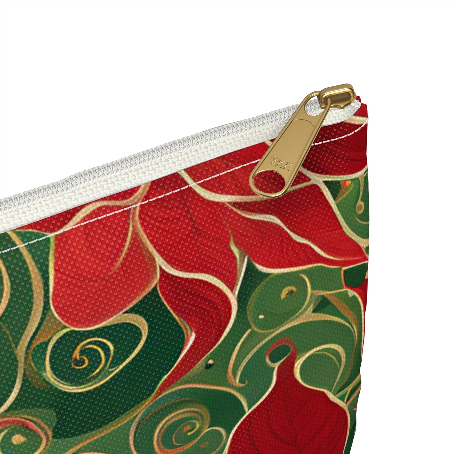 Poinsettia Swirl Accessory Pouch