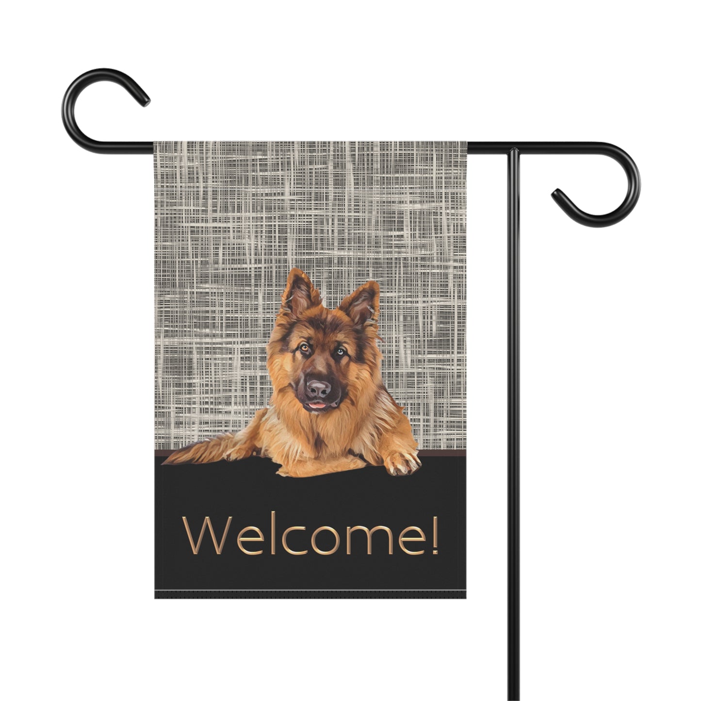 German Shepherd Welcome 2-Sided Garden & House Flag/Banner