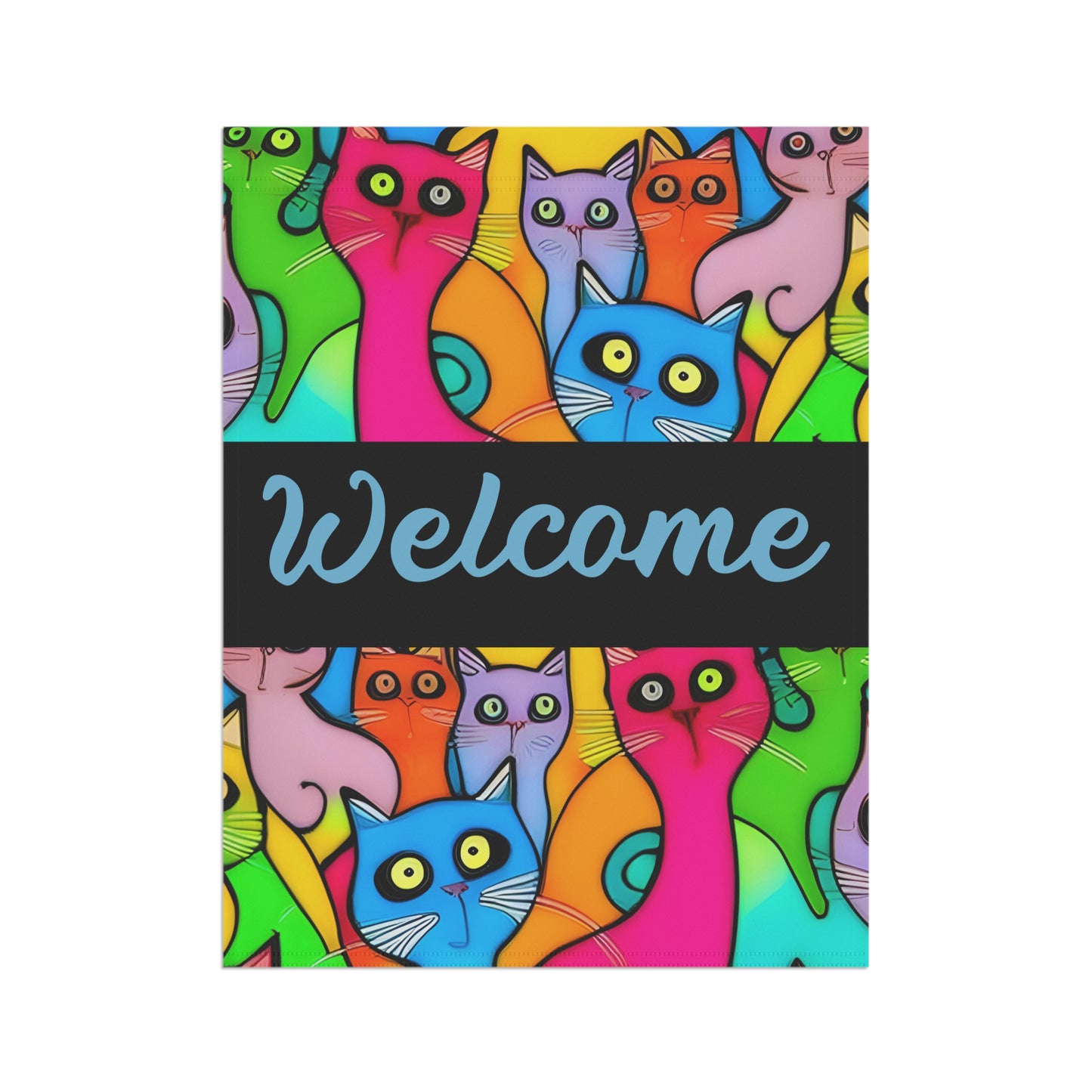 Cats By the Dozen 2-Sided Welcome Garden & House Flag/Banner