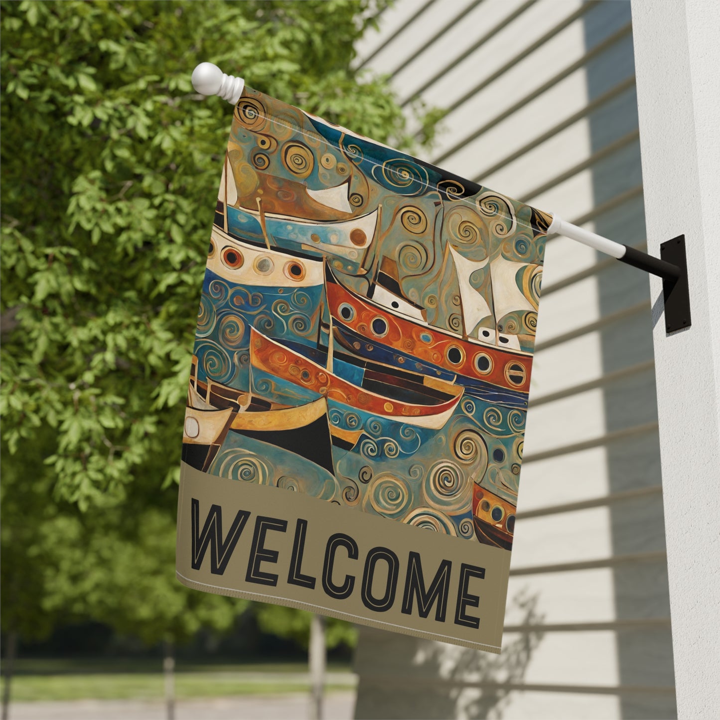 The Harbor Welcome 2-Sided Garden & House Flag/Banner