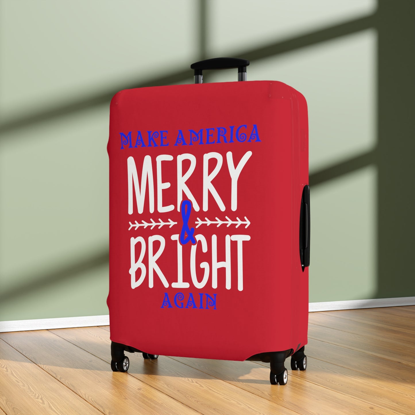 Bold Make America Merry & Bright Again Red Luggage Cover