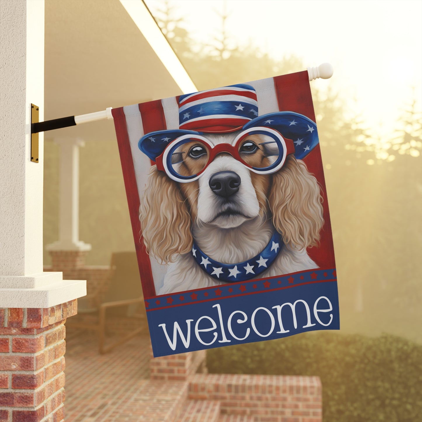 Liberty Dag Welcome 2-Sided Garden & House Flag/Banner