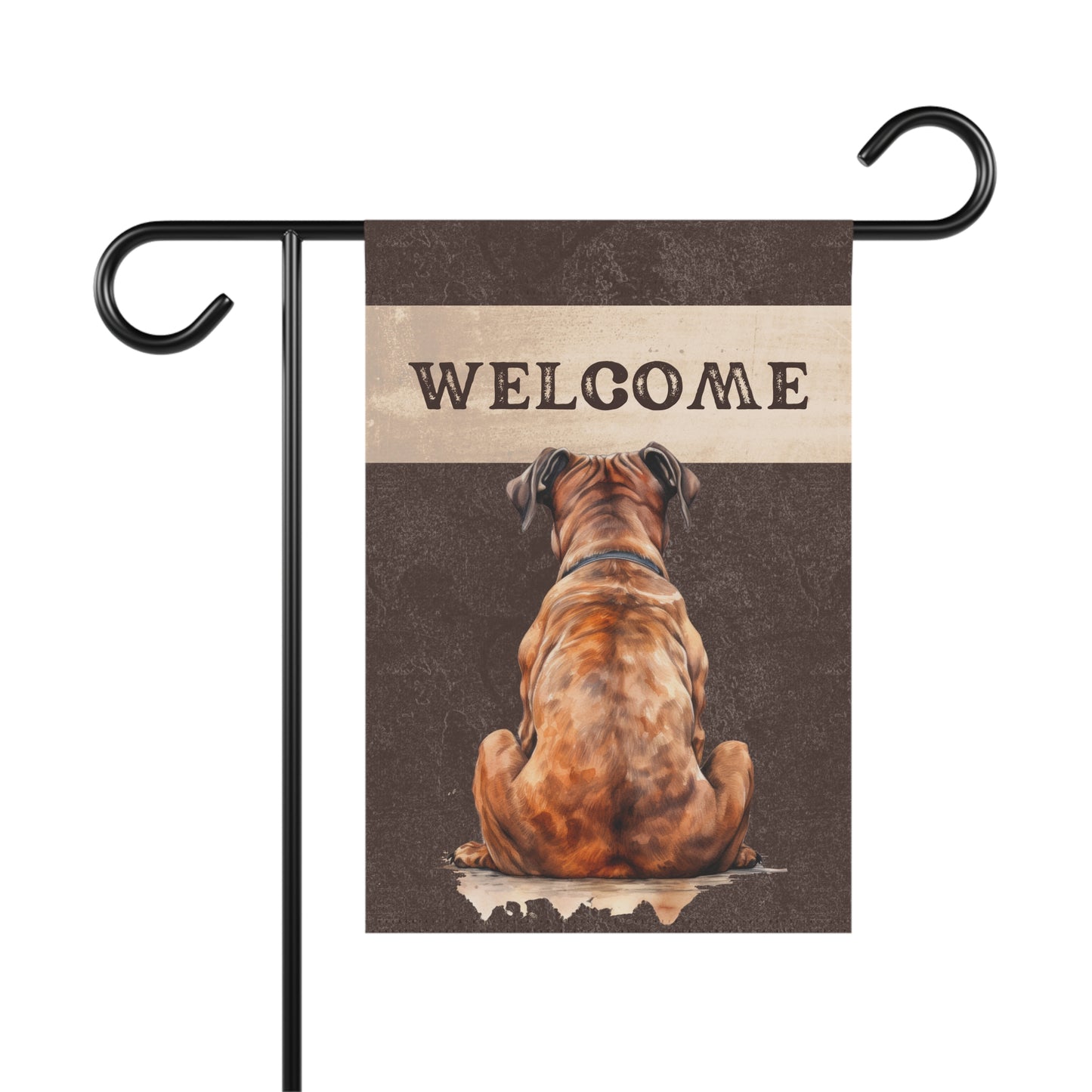 Boxer Welcome 2-Sided Garden & House Flag/Banner