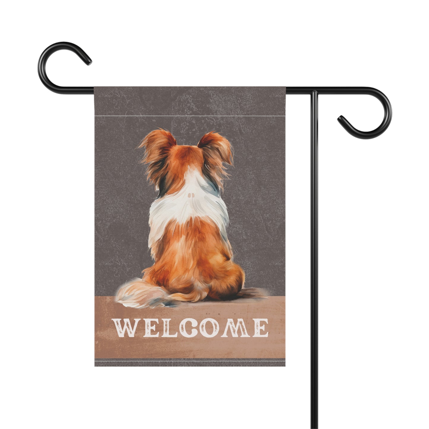 Papillon Welcome 2-Sided Garden & House Flag/Banner