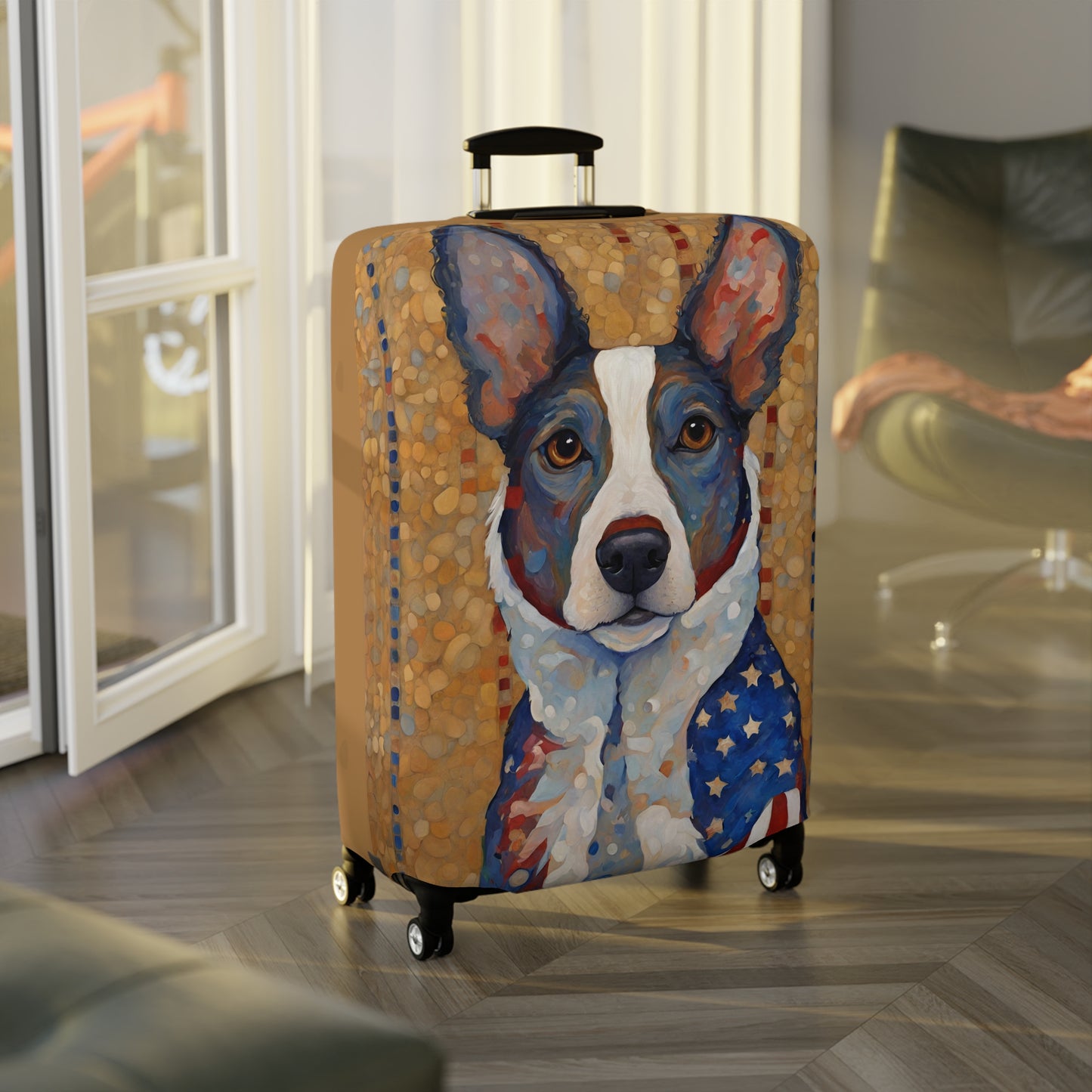 America Dog Luggage Cover