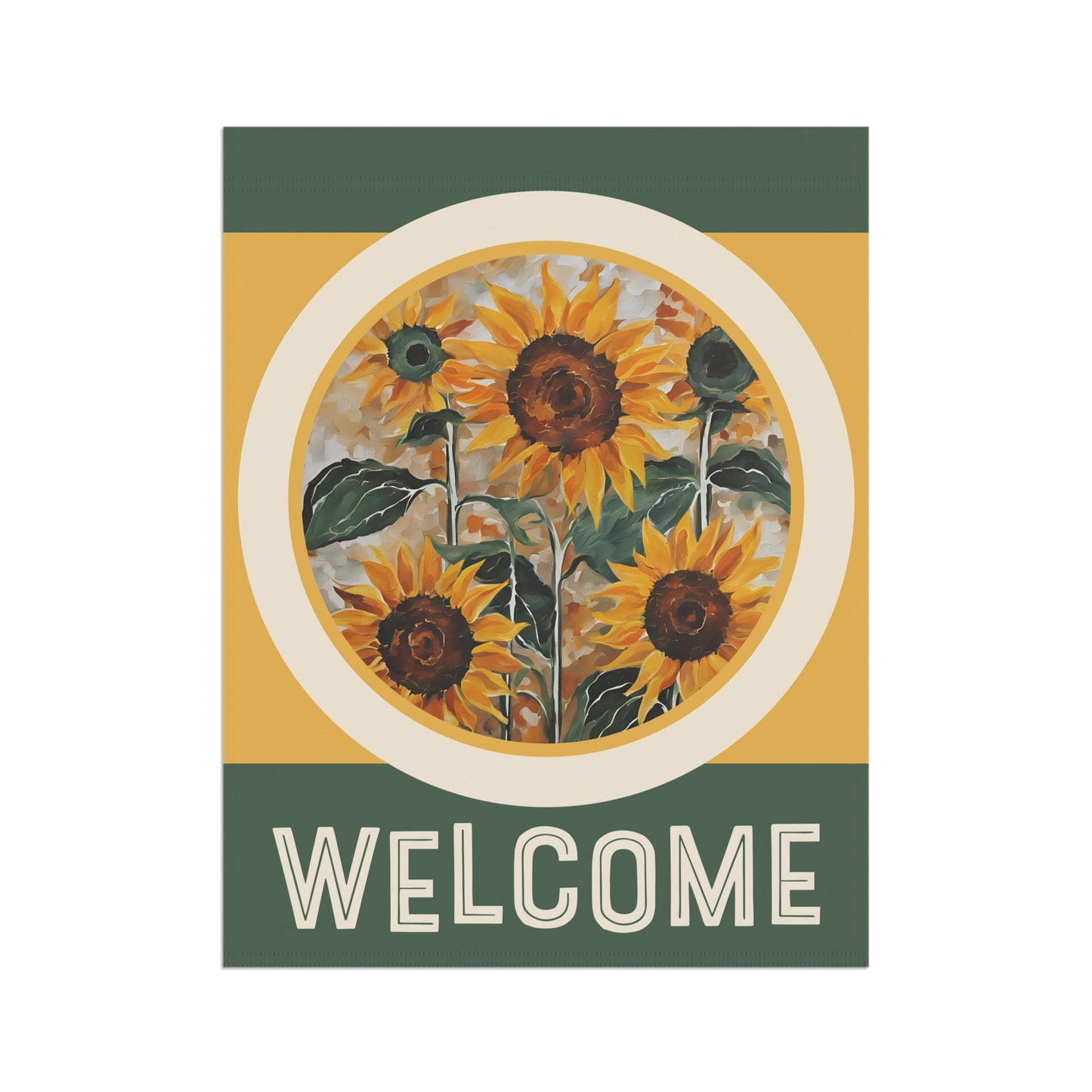 Sunflowers on My Mind Welcome 2-Sided Garden & House Flag/Banner