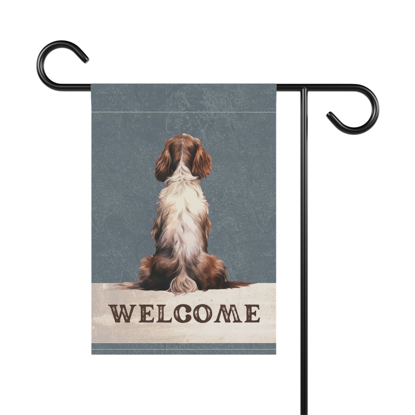 English Springer Spaniel Welcome 2-Sided Garden & House Flag/Banner