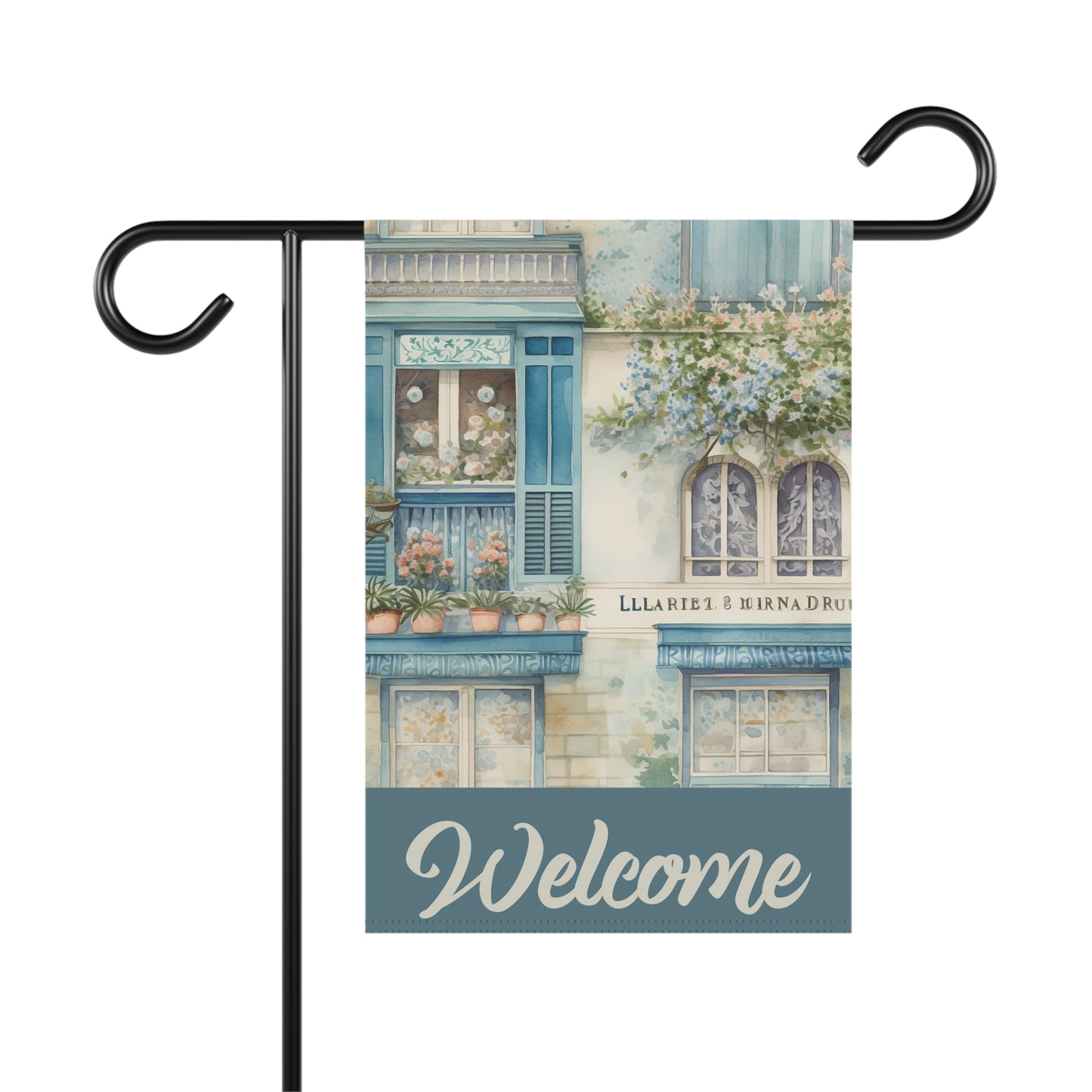 Paris Village Welcome 2-Sided Garden & House Banner