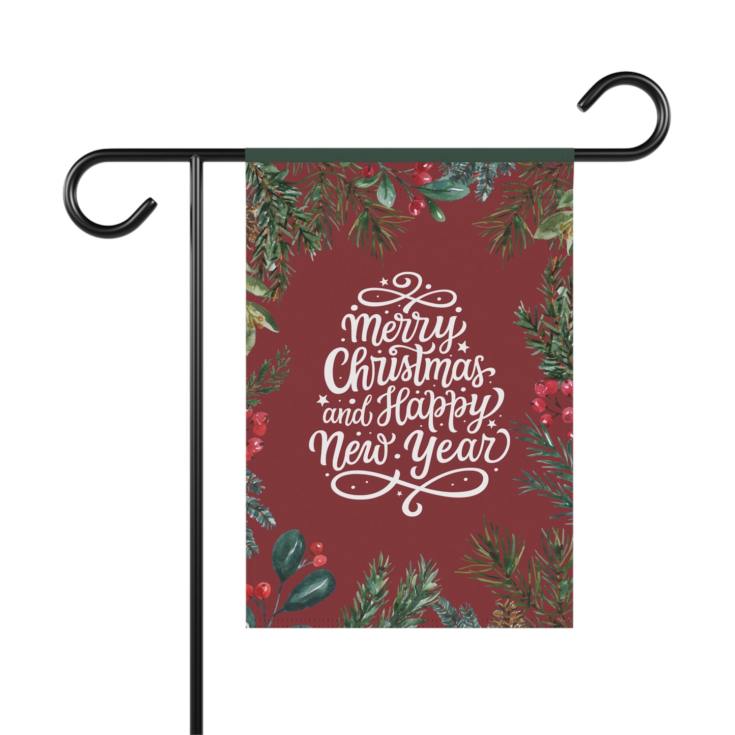 Merry Christmas & Happy New Year 2-Sided Garden & House Banner