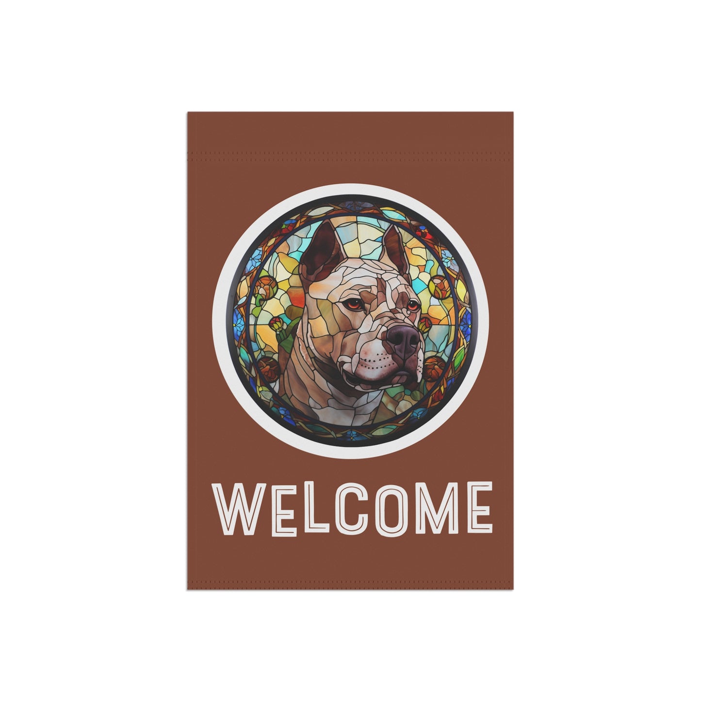 Pitbull Welcome 2-Sided Garden & House Flag/Banner