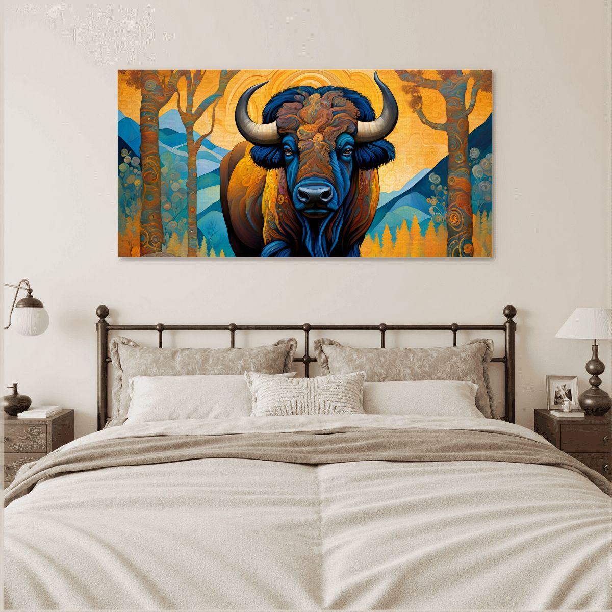 60" x 30" Printed Canvas Fabric Wall Art - No Frame (Made in USA)