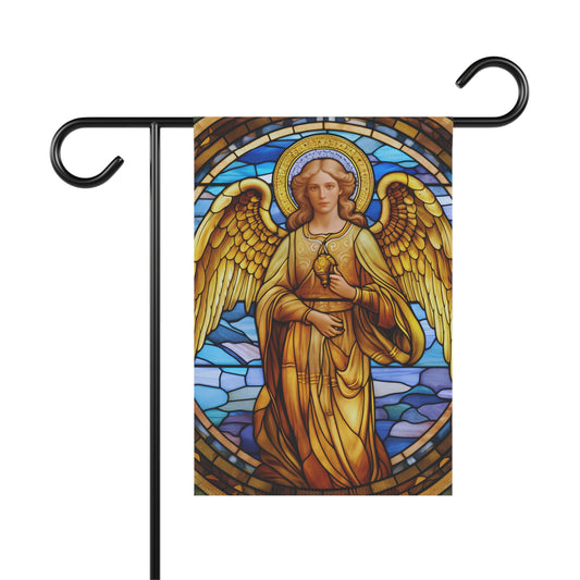 Stained Glass Angel(5) 2-Sided Garden & House Banner