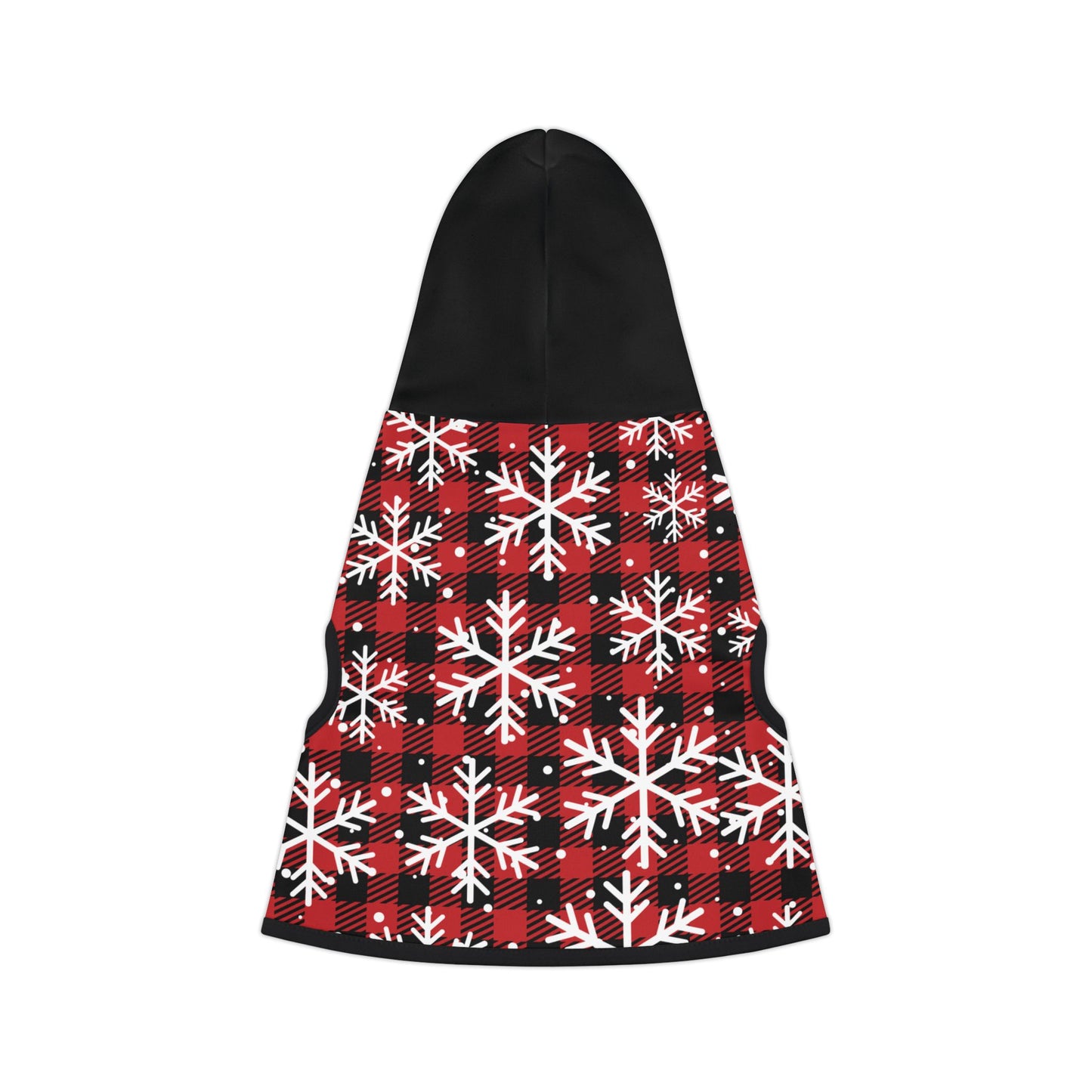 Buffalo Plaid & Snowflakes Pet Hoodie