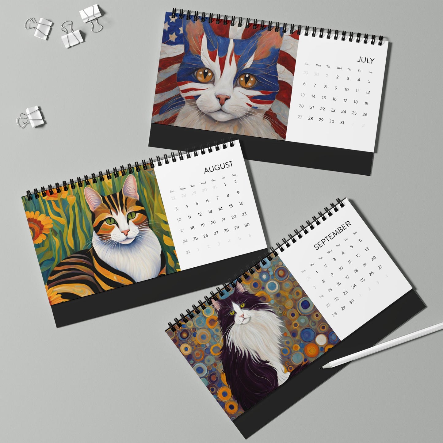 A Year of Cats 2025 Desktop Calendar