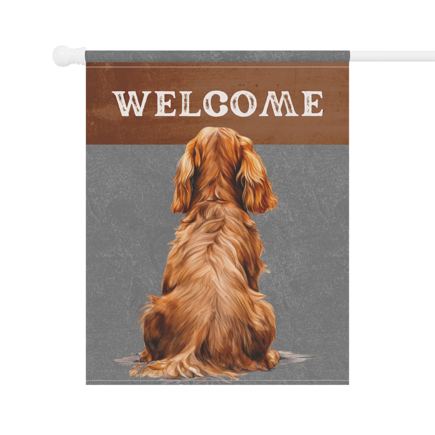 Cocker Spaniel Welcome 2-Sided Garden & House Flag/Banner