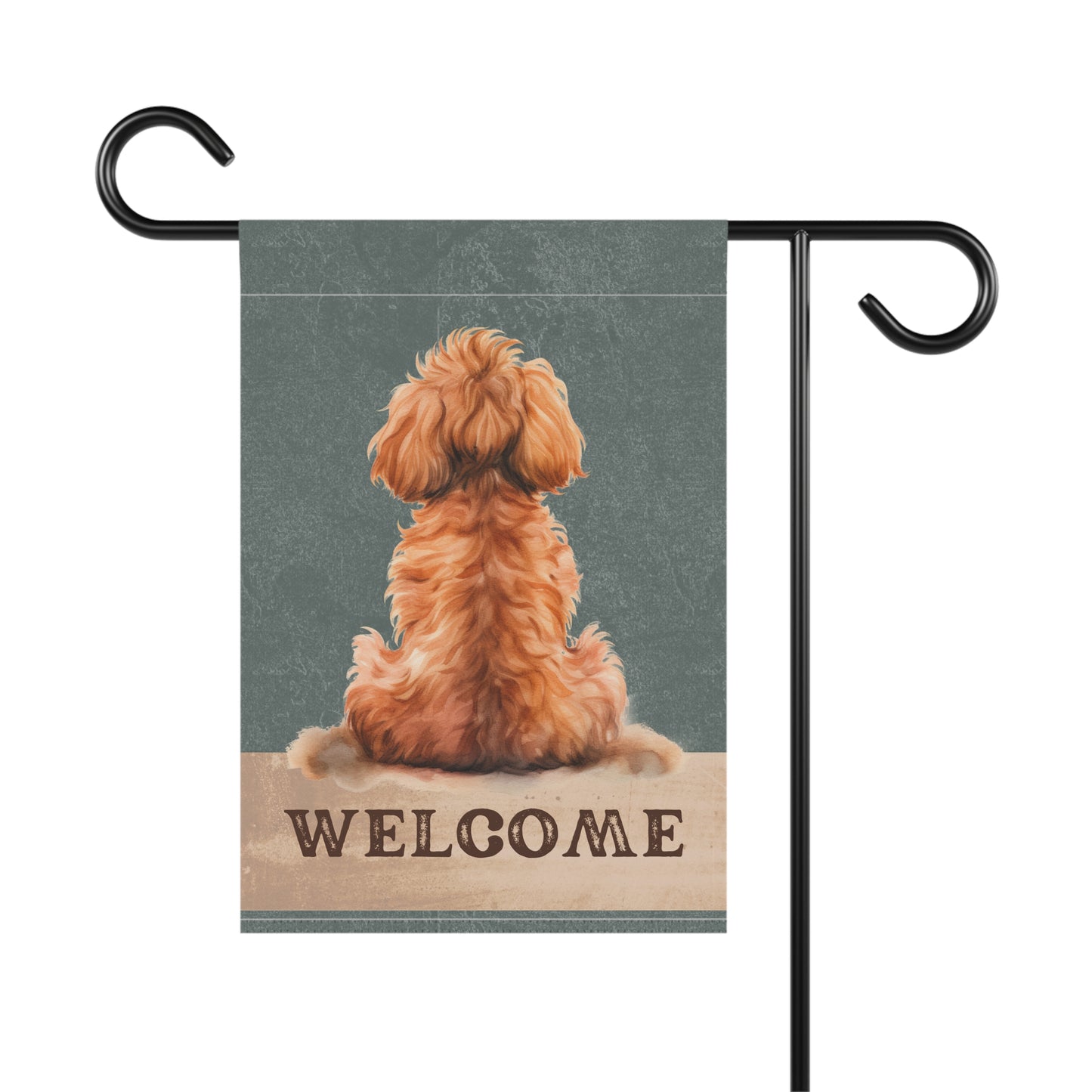 Poodle Welcome 2-Sided Garden & House Flag/Banner