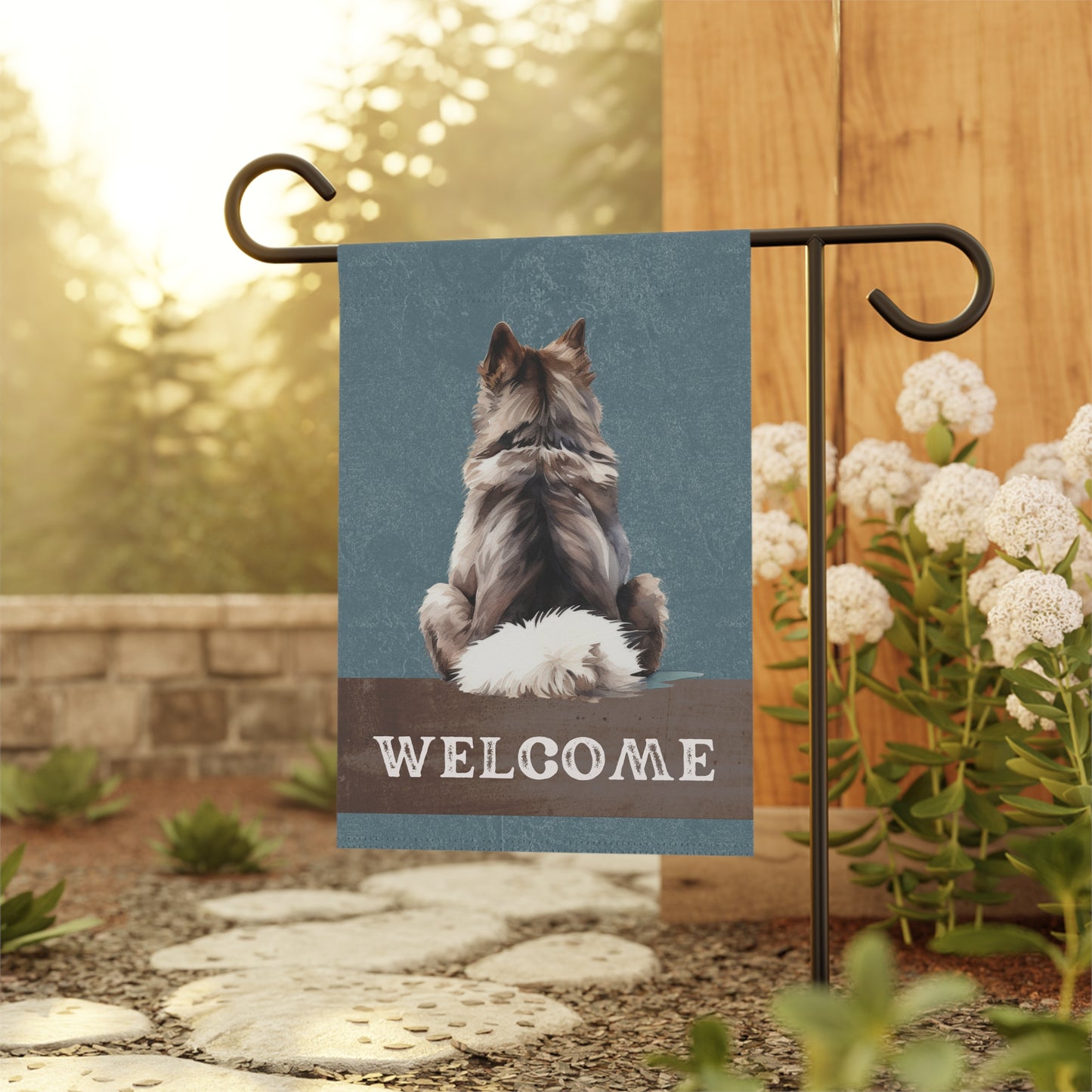 Siberian Husky Welcome 2-Sided Garden & House Flag/Banner