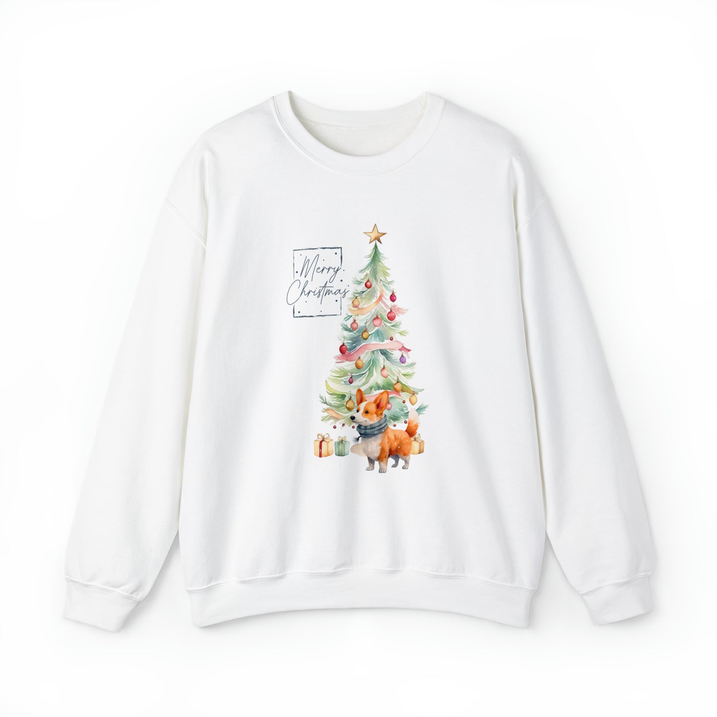 Merry Christmas Corgi Unisex Heavy Blend™ Crewneck Sweatshirt