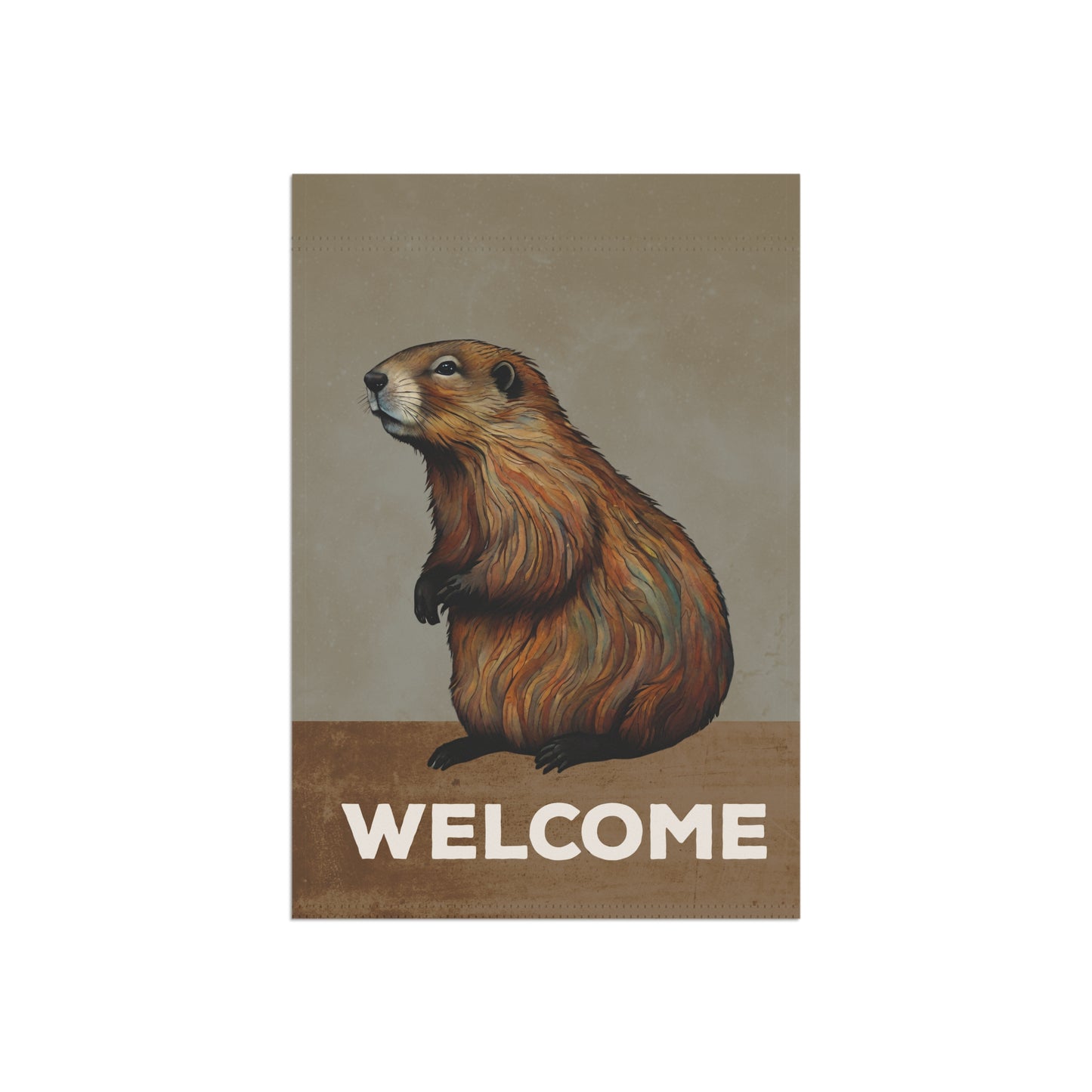 Marmot Welcome 2-Sided Garden & House Flag/Banner