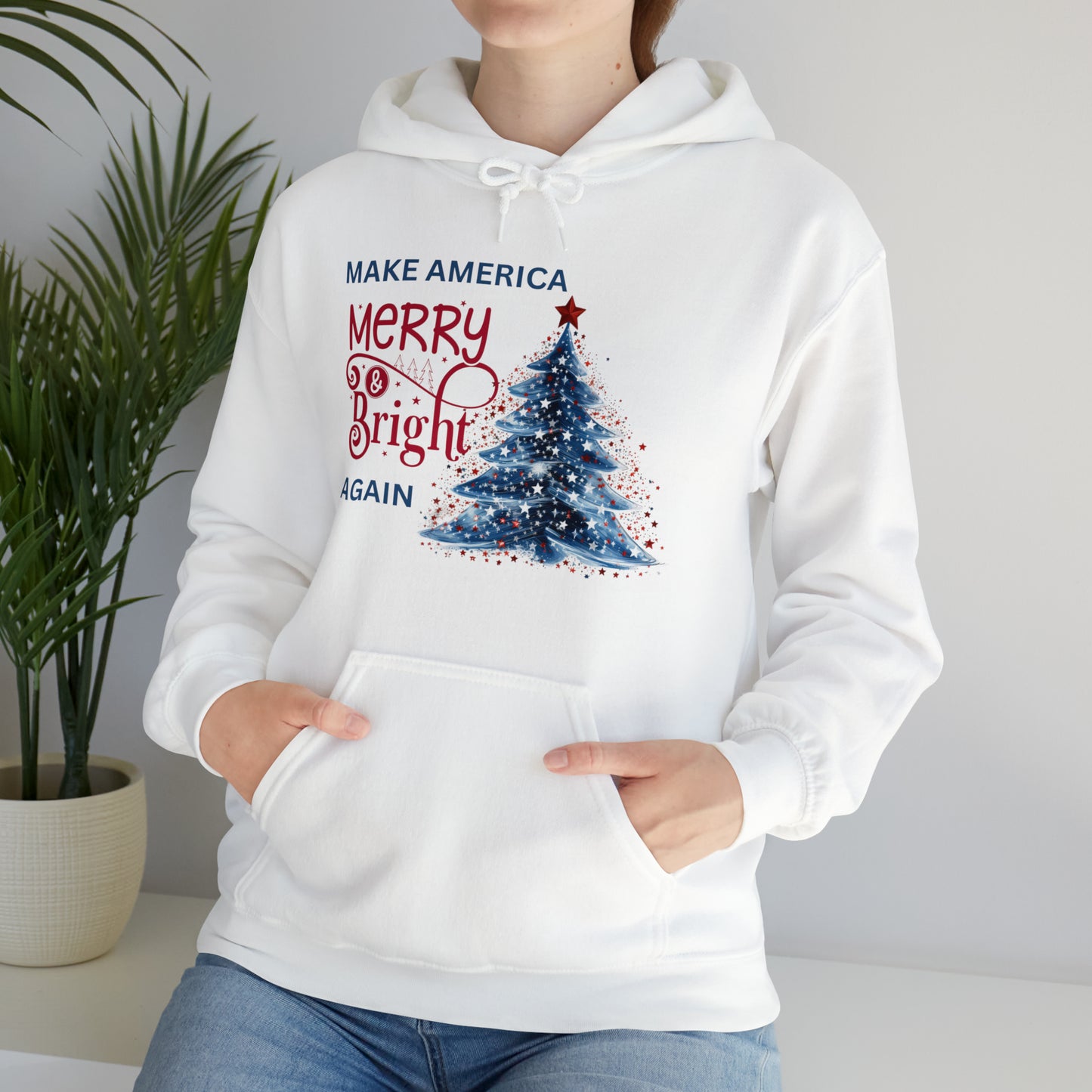 Make America Merry & Bright Again 1 Unisex Heavy Blend™ Hooded Sweatshirt