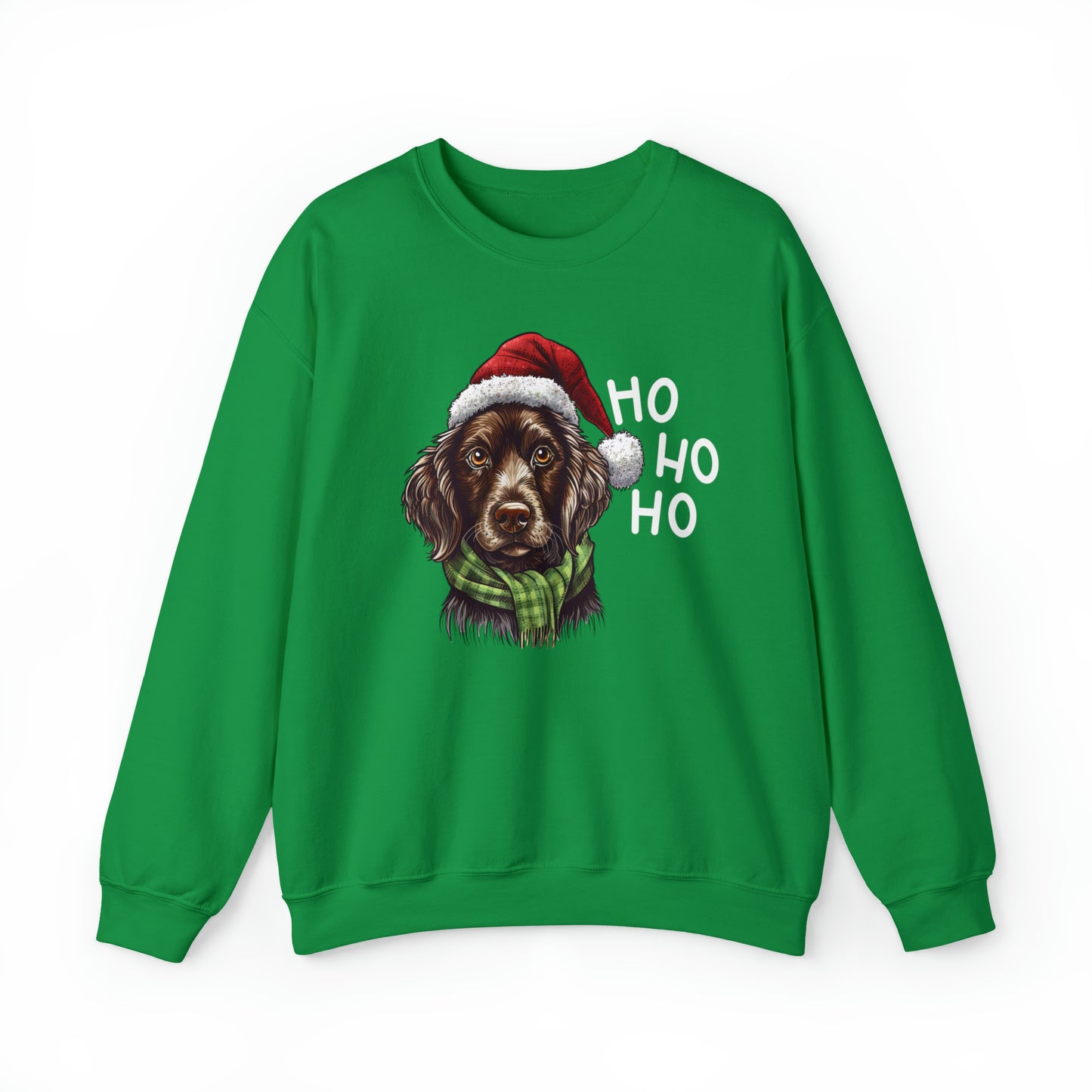 Ho Ho Ho Ready For Christmas Cute Dog Unisex Heavy Blend™ Crewneck Sweatshirt