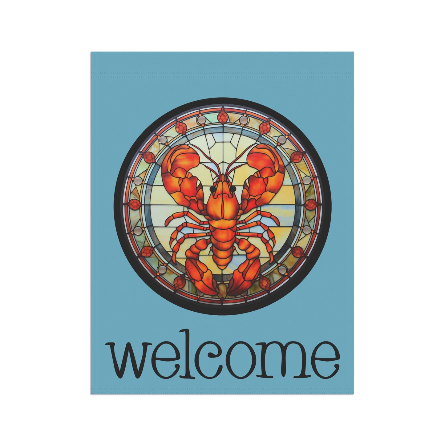 Lobster Welcome 2-Sided Garden & House Flag/Banner