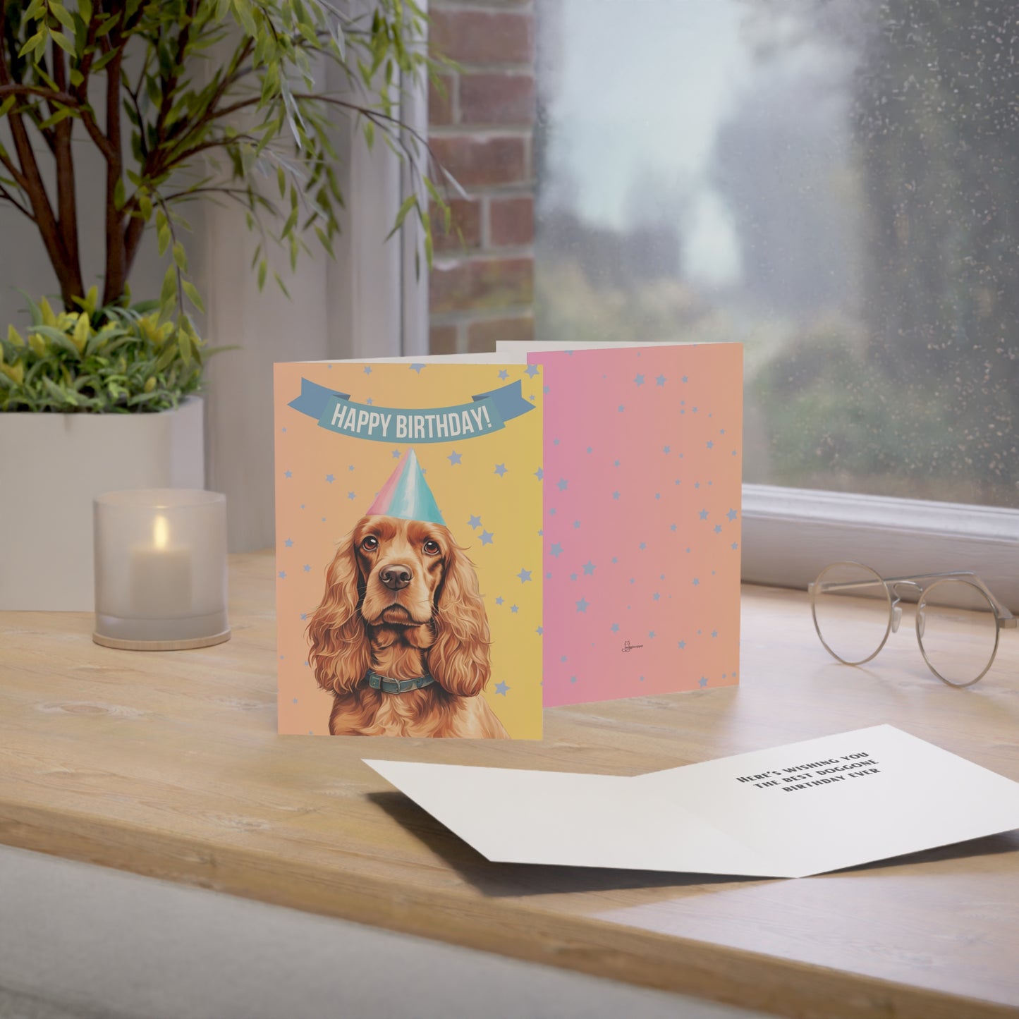 Cocker Spaniel Happy Birthday 5 x 7 Greeting Cards (10 Pack)