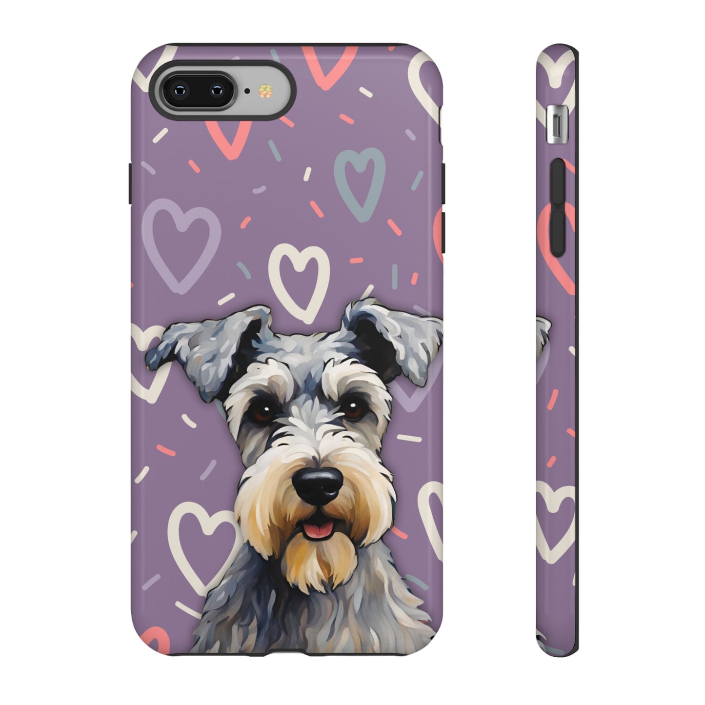 Miniature Schnauzer Love iPhone Samsung Galaxy Google Pixel Glossy Tough Case