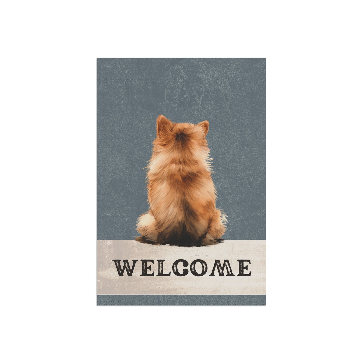 Pomeranian Welcome 2-Sided Garden & House Flag/Banner